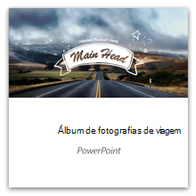 Álbum de fotos de viagem no PowerPoint