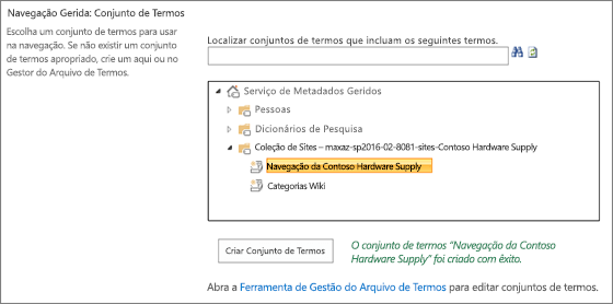 Selecionar um conjunto de termos