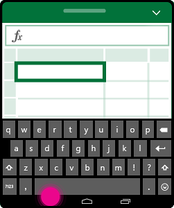 A tecla anterior para ocultar o teclado no ecrã do separador