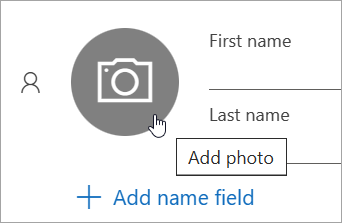 Captura de ecrã a mostrar a opção para adicionar uma fotografia a um contacto