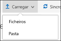 Office 365 Carregar ficheiros ou pastas para uma biblioteca de documentos