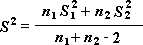 Fórmula de cálculo de variância conjunta