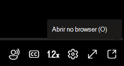 Um menu apresenta uma opção para abrir um vídeo num novo browser.