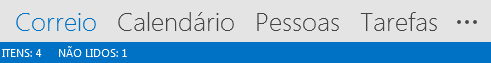 O separador Pessoas encontra-se na parte inferior do seu ecrã do Outlook.