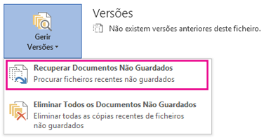 Recuperar Documentos Não Guardados no Word