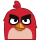 Ícone expressivo vermelho zangado
