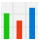 Ícone expressivo de gráfico de barras