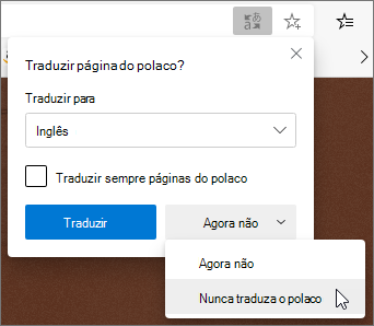Utilizar Microsoft Tradutor no Microsoft Edge browser - Suporte da Microsoft