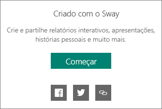 Rodapé informativo Criado com o Sway