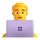 Emoji de homem do Teams a escrever código