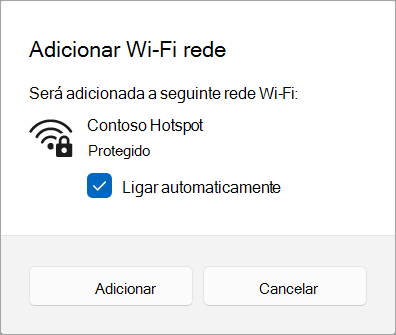 Adicionar uma rede Wi-Fi a Windows 11.