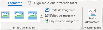 Botão Texto Alternativo no Friso do Outlook no Windows.