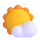 Emoji de sol do Teams atrás de nuvem pequena
