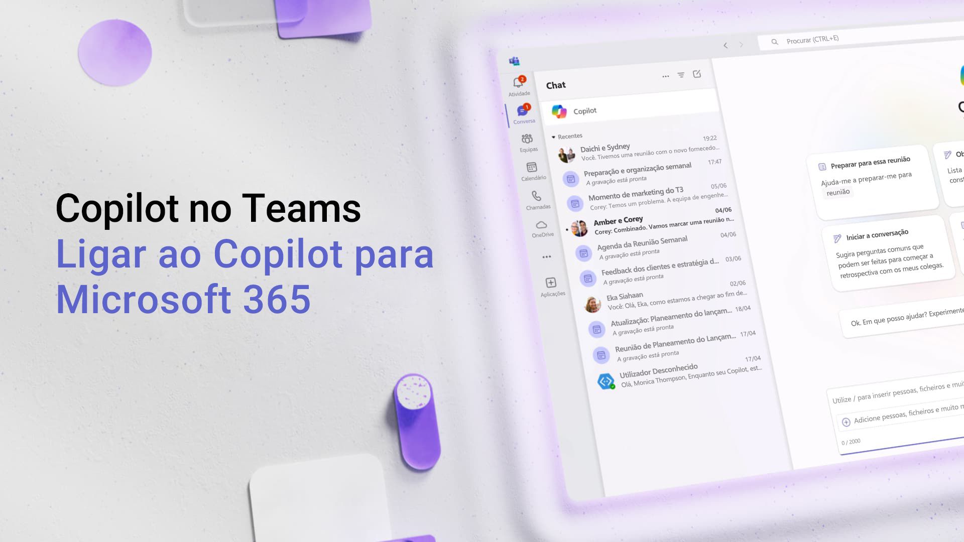 Vídeo: Ligar-se com o Copilot para Microsoft 365