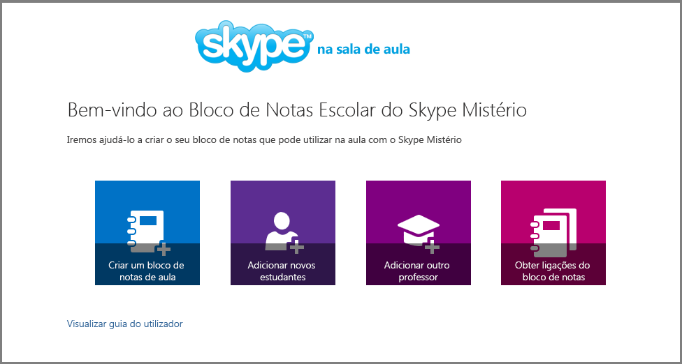 Bem-vindo ao Skype Mistério