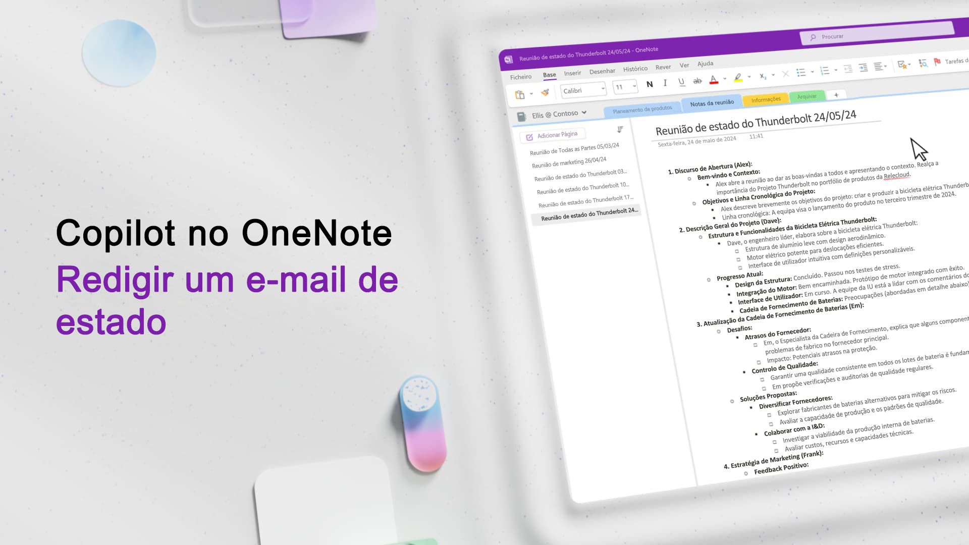 Vídeo: Rascunho e e-mail com o Copilot no OneNote