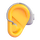 Emoji de orelha do Teams com auxiliar de audição