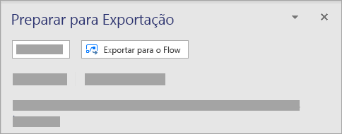 No painel de preparação para exportar, selecione Export to Flow.