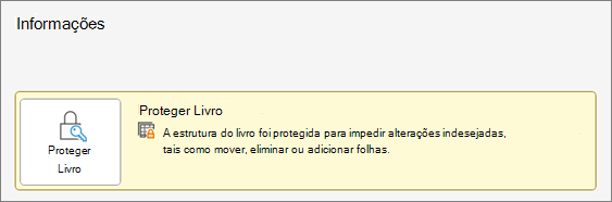 Proteger Livro no menu Informações