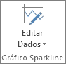 Botão Editar Dados no grupo Gráfico Sparkline