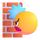 Emoji de cabeça a bater com a cabeça na parede