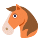 Ícone expressivo cara de cavalo