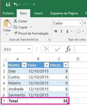 Calcular O Total Dos Dados Numa Tabela Do Excel Excel