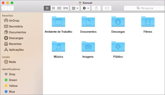 uma janela Pessoal de exemplo num Mac