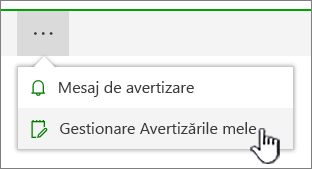 SharePoint Online Manage alerts button highlighted