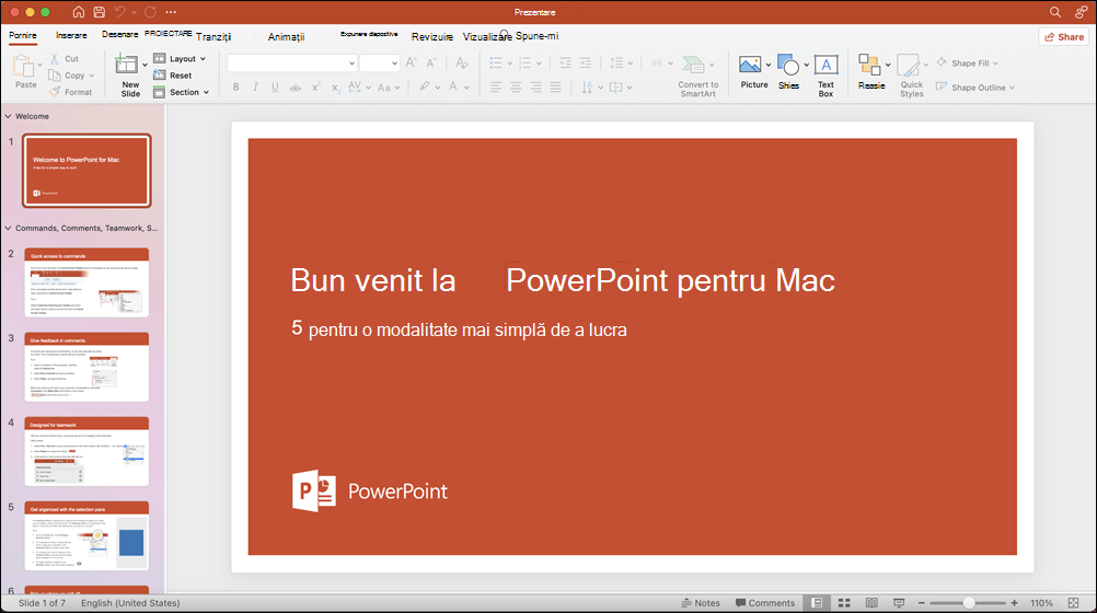 PowerPoint 2021 for Mac window with Take a Tour template opened