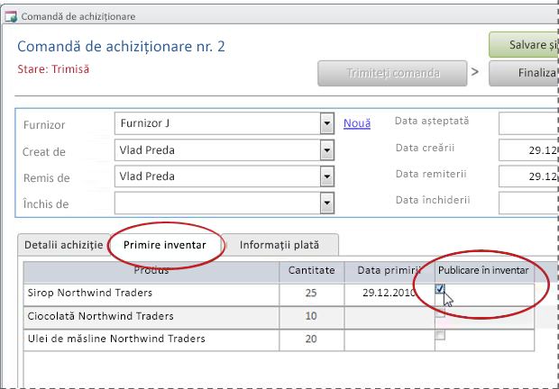 Goods Template Post to Inventory check box