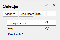Selectio pane with three objects in order of insert