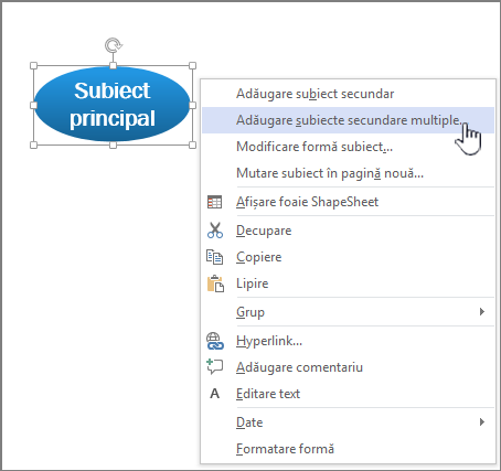 selectați un subiect, faceți clic dreapta și alegeți adăugați mai multe subiecte