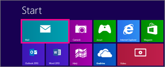 Pagina de start Windows 8 cu dala Mail