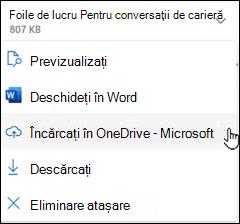 new Outlook upload to OneDrive window
