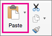 On the Home tab, select Paste