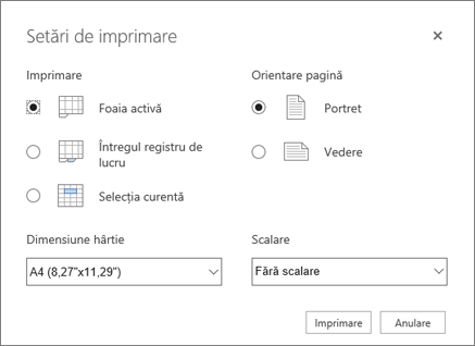 Imprimarea Unei Foi De Lucru Sau A Unui Registru De Lucru - Excel