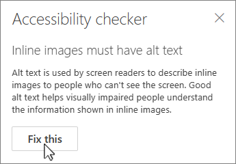 Outlook Accessibility pane