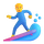Emoji surfer bărbat pe echipe