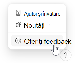 Oferirea de feedback în Microsoft Loop