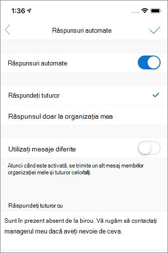 Crearea unui răspuns în Outlook Mobile
