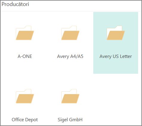 Șabloane de cărți poștale pentru anumiți producători de cărți poștale, cum ar fi Avery.