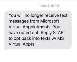 oprire SMS