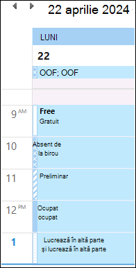OOF în culoarea Calendar Outlook după actualizare