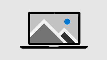 Un laptop care afișează o imagine a unui munte