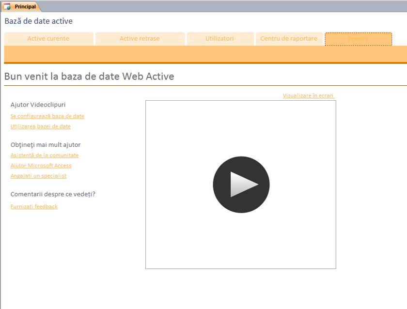 Baza de date Web Active