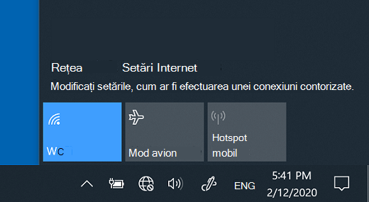 Setările de rețea din Windows 10