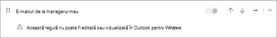 O regulă cu condiții sau acțiuni pe partea client nu poate fi vizualizată sau editată.