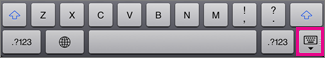 Atingeți tasta Tastatură în partea din dreapta jos pentru a ascunde tastatura
