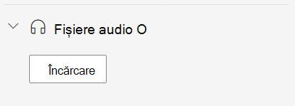 pluginul fișiere audio și butonul de încărcare